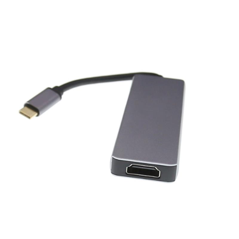 USB Typ C Zu HDMI + 2 x USB 3.0 + SD-Kartenleser Hub