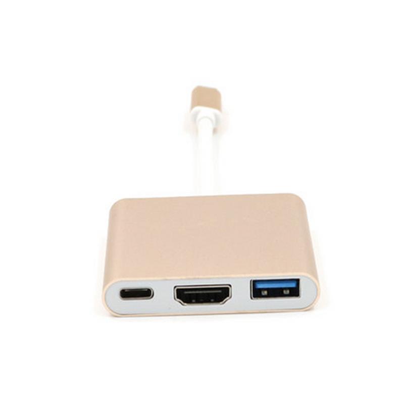 USB Typ C zu HDMI + USB 3.0 + Typ C Hub Adapter