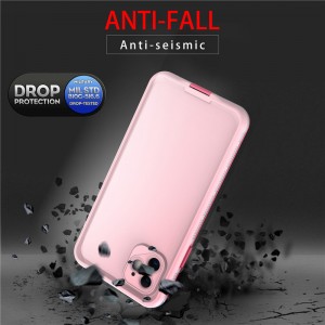wasserbeständige Handy-Gehäuse wasserbeständige iphone case beste wasserdichte case für iphone 11 () rosa) mit solider color back cover