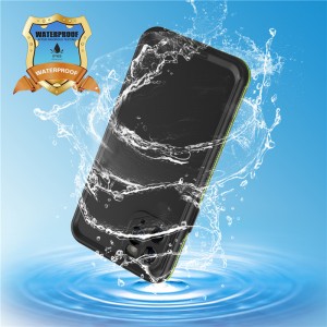 Universelles wasserdichtes Handtelefon wasserdichtes Gehäuse iphone wasserdichtes Telefon für iphone 11 pro ((schwarz) mit massiver Rückendeckung