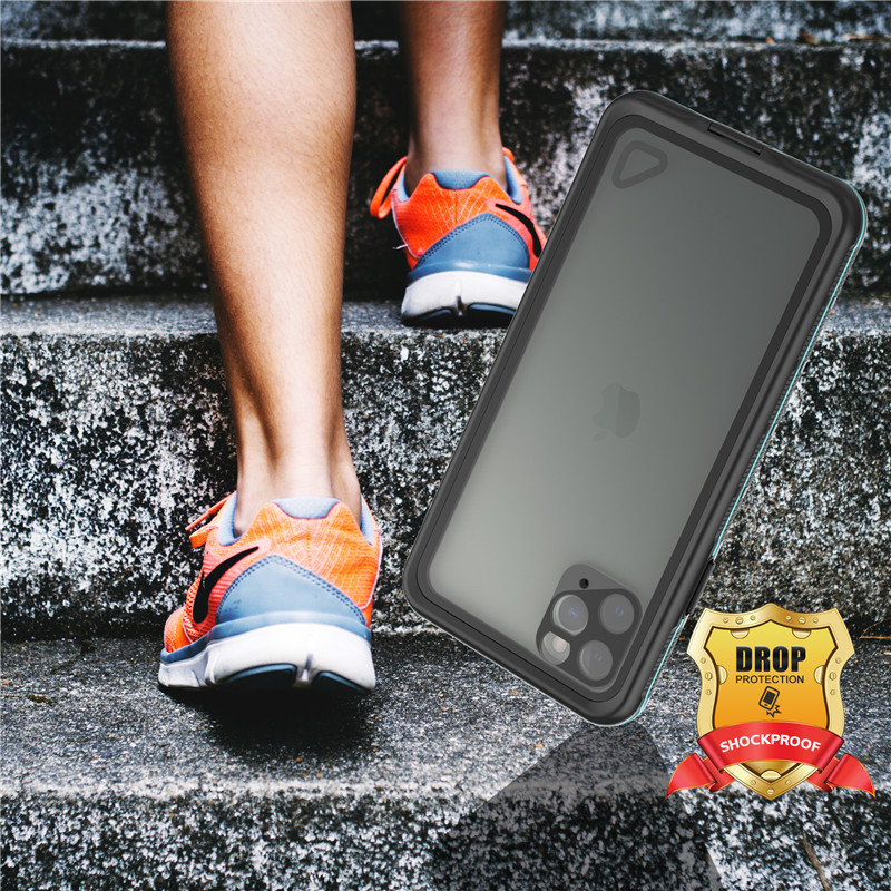 Bester wasserdichter iphone 11 pro max case iphone proof case subversible iphone case () blue) mit transparenter Rückendeckung