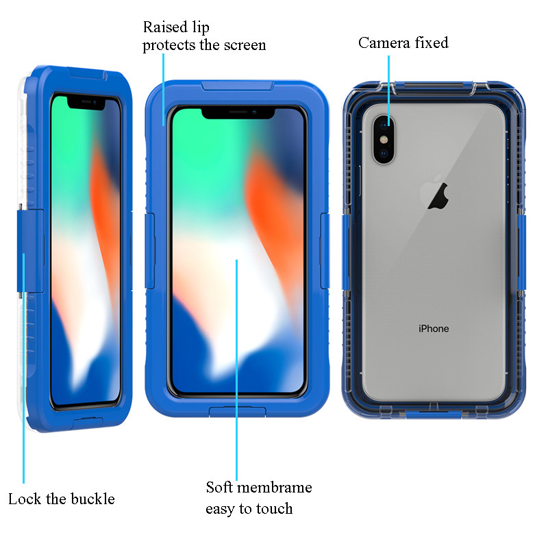 Wasserdichte Handyhülle iPhone XS Max wasserdichte Handyhülle Lifeproof Case (blau)