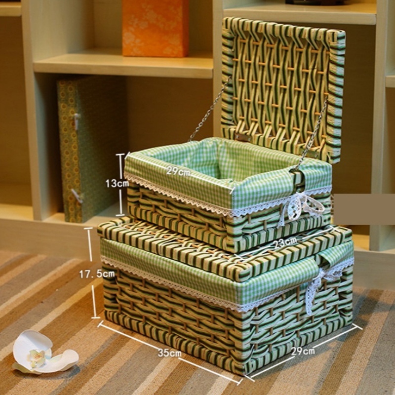 Lined Storage Basket mit Deckel