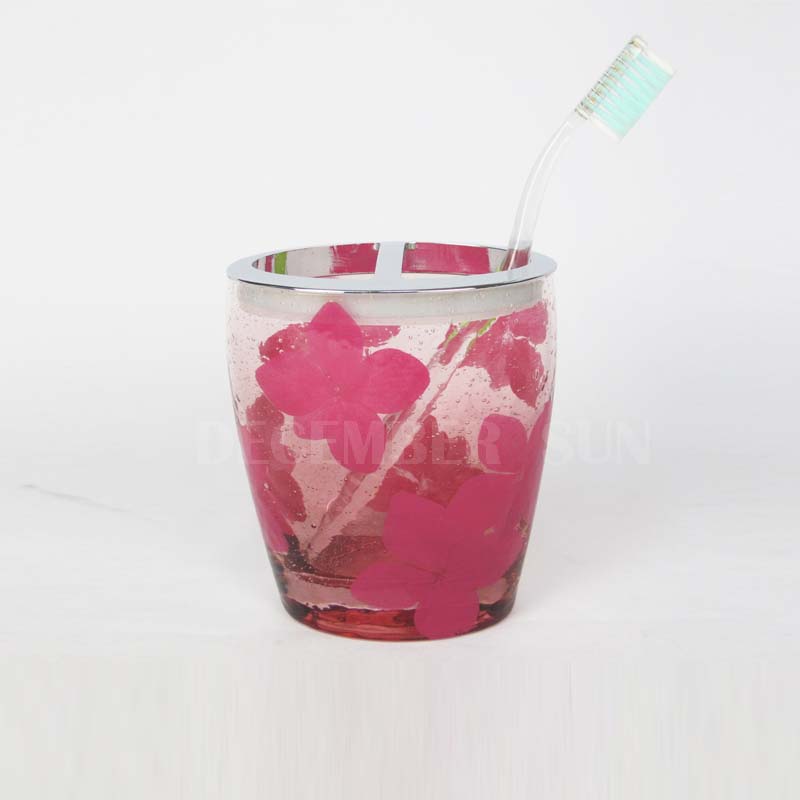 6-teiliges Badezimmerzubehörset aus Glas