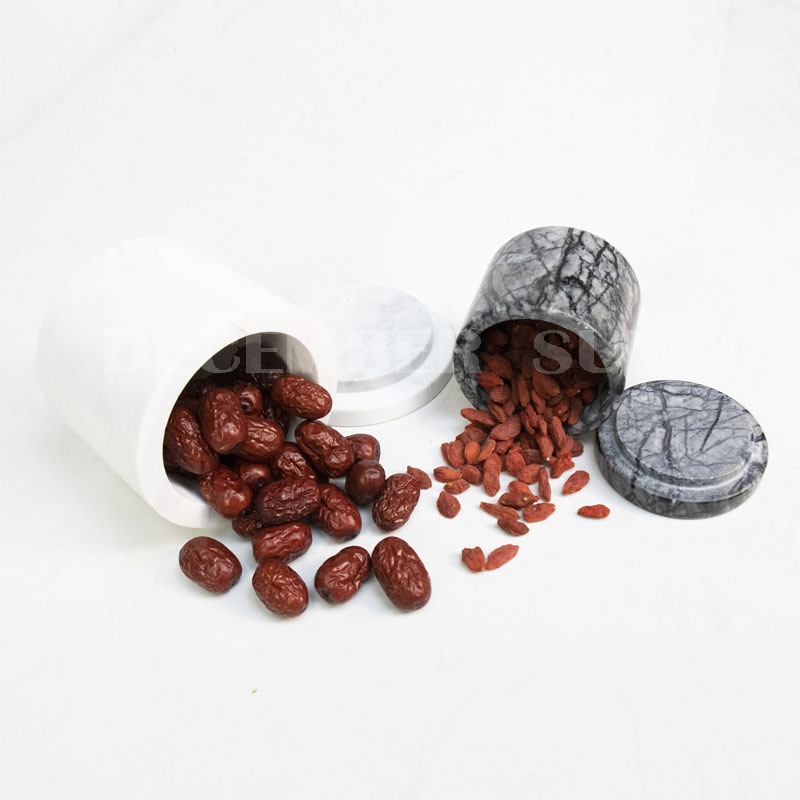 Marmorglas mit Deckel Geschirr Haushaltswaren