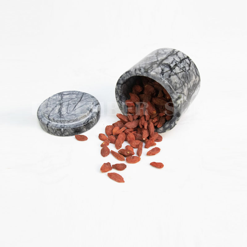 Marmorglas mit Deckel Geschirr Haushaltswaren