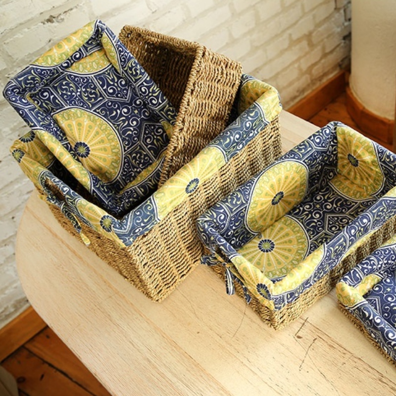 Seagrass Schlafzimmer Ablagekorb mit gefüttert