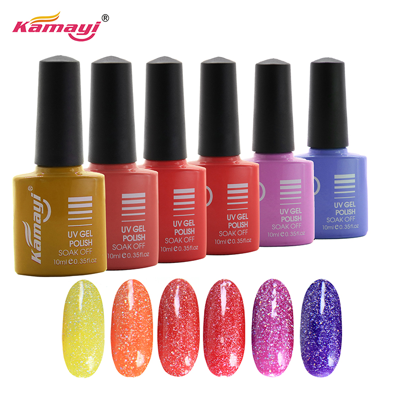 Kamayi Großhandel 8ml Wasserbasis ungiftig geruchlos organische Umwelt gesund Material Neon Gel UV Gelpolitur für Nägel