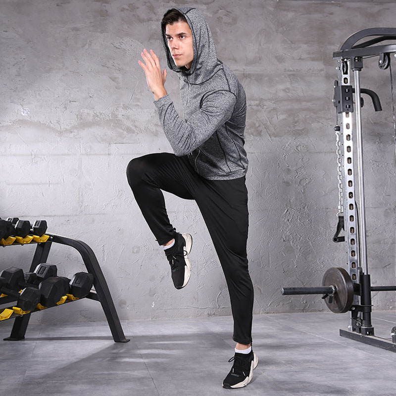 FDMM022-Men's Sports Running Set Outwear Hoodie+ Pants