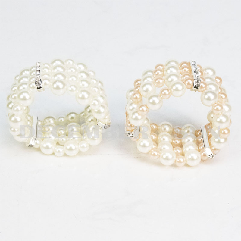 Wholesale schönen Glanz Perle Serviettenring