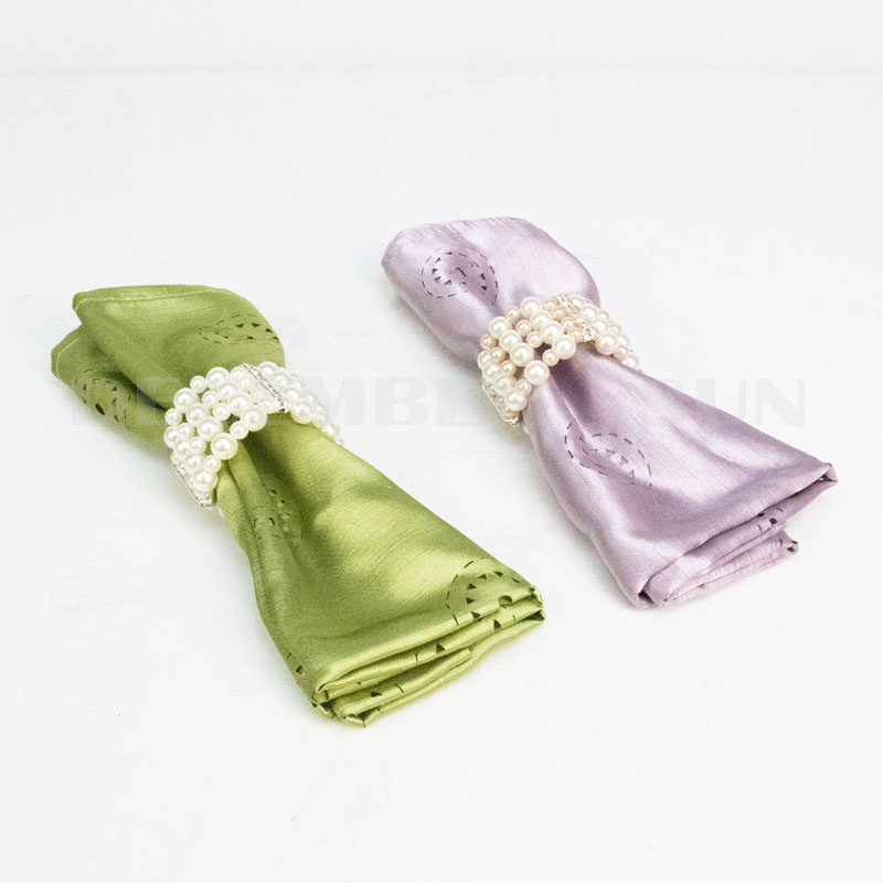 Wholesale schönen Glanz Perle Serviettenring