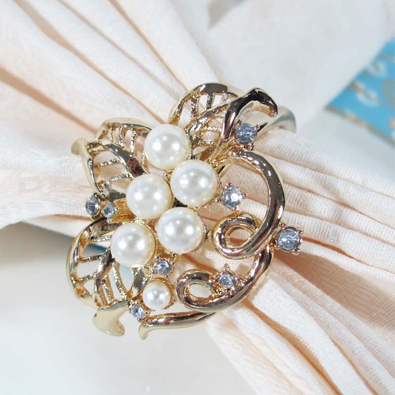 Eleganter u. Würdevoller Metallserviettenring des heißen Verkaufs