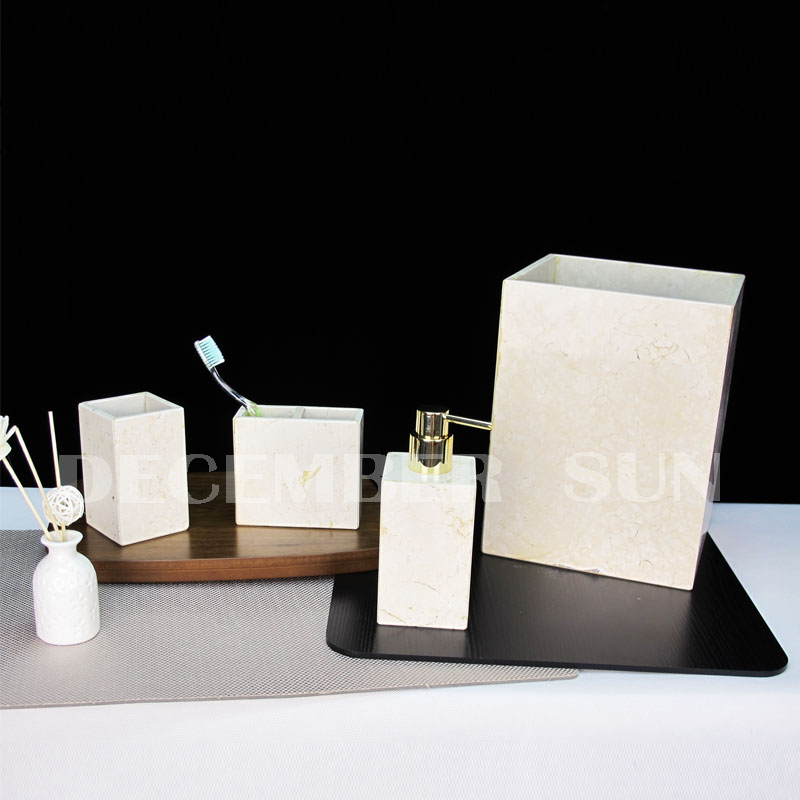 Großhandel Marmor Badaccessoires für Badezimmer eingestellt