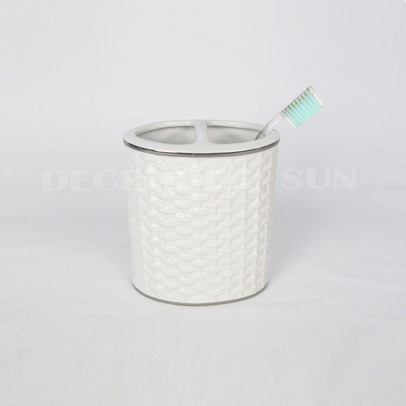 2020 bester preis weißes porzellan bambus weben badezimmer set zubehör