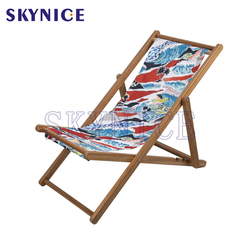 Benutzerdefinierte Abmessungen Wood Beach Canvas Chair