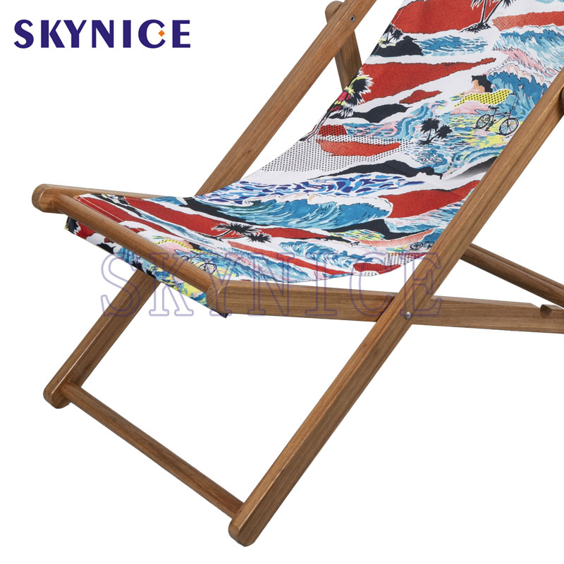 Benutzerdefinierte Abmessungen Wood Beach Canvas Chair