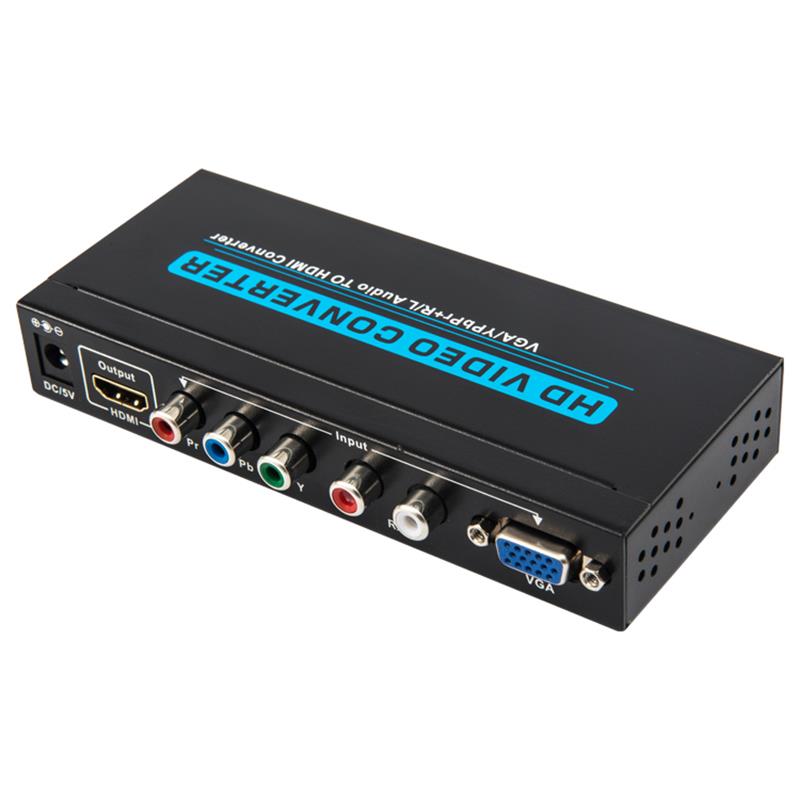 VGA / YPbPr + R / L Audio zu HDMI Konverter 1080P