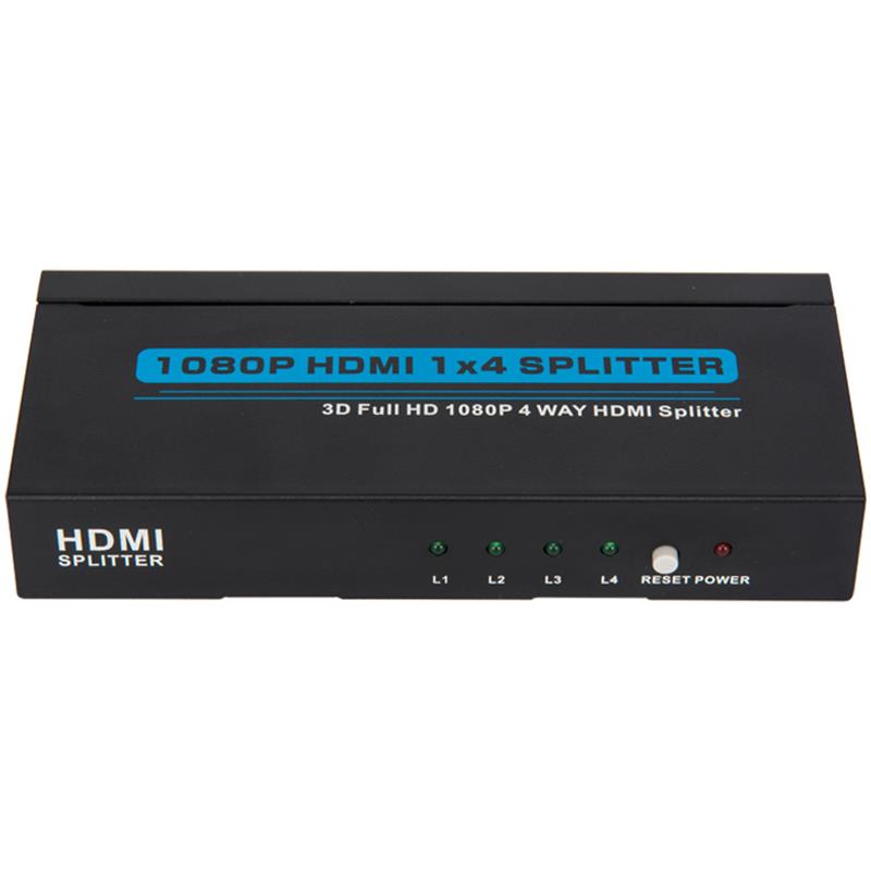 4 Anschlüsse HDMI 1x4 Splitter Unterstützung 3D Full HD 1080P