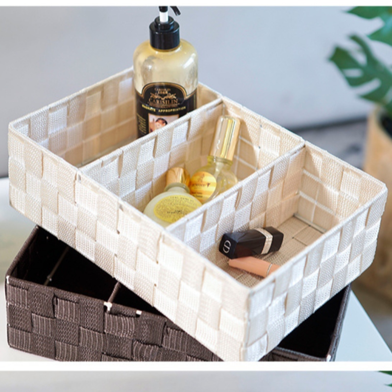 -Handgefertigter Korb aus gewebtem Polypropylen