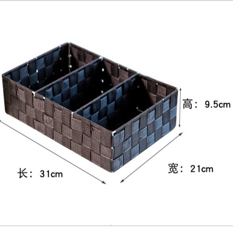 -Handgefertigter Korb aus gewebtem Polypropylen