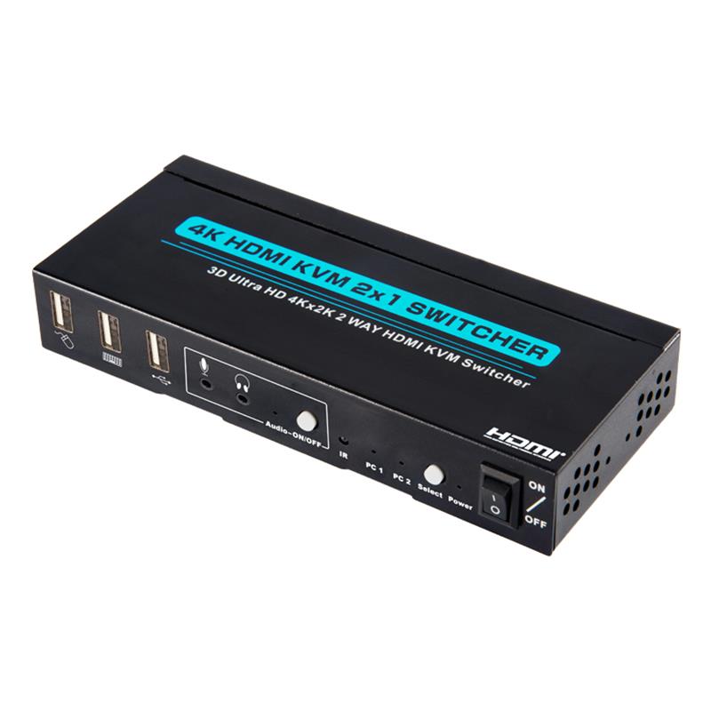 V1.4 HDMI KVM 2x1 Switcher Support 3D Ultra HD 4Kx2K/30Hz