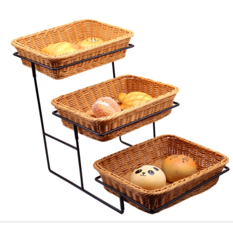PP Rattan Display Rack mit Tray