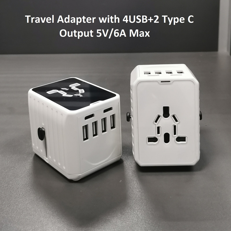 Ein Typ C nicht genug? 2 Universal-Reiseadapter Typ C + 4USB kommen!
