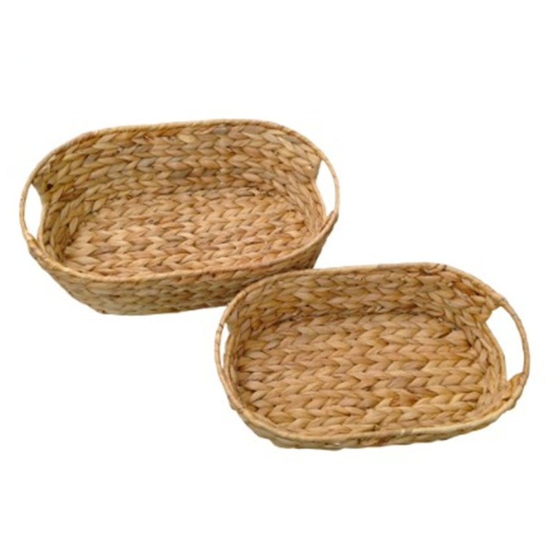 Set aus 2 Oval Water Hyazinth Basket