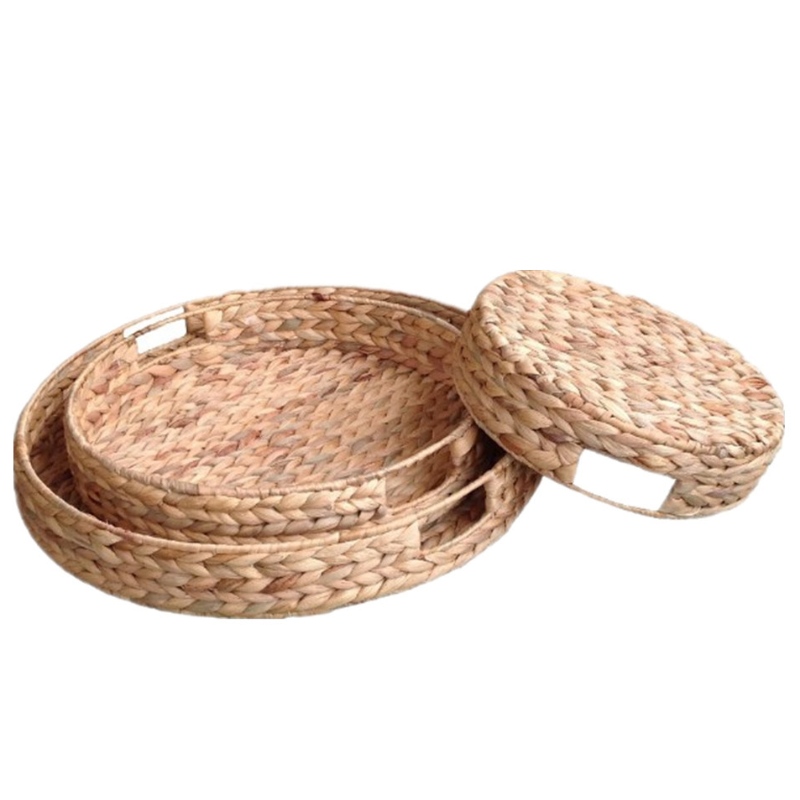 Set von Rund-Display-Tray