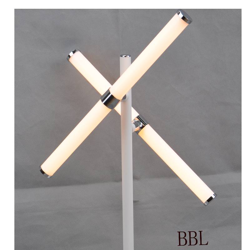 LED Tischlampe mit 2 Stück drehbarer Acrylröhre, ohne Schatten