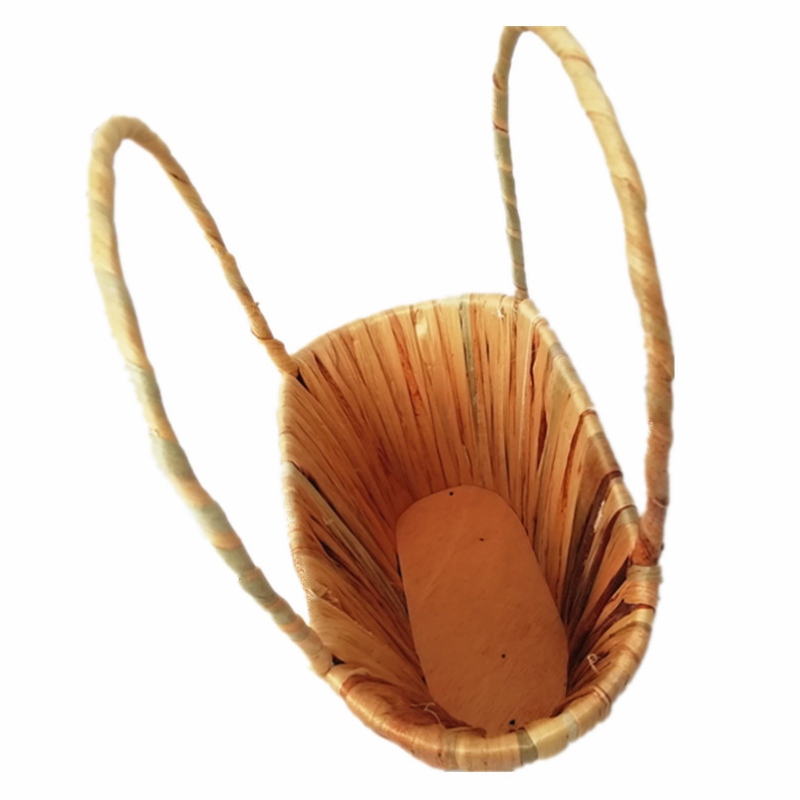 Stroh Blumenkorb mit Griff