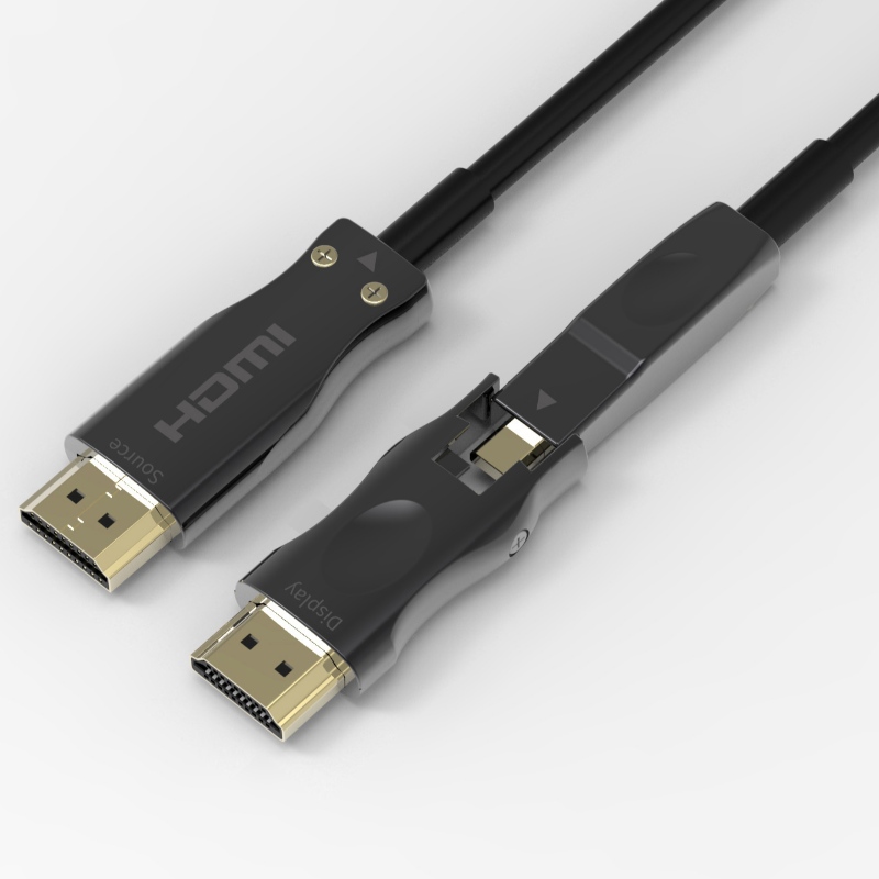 Bester Preis HDMI 2.0 Typ A bis D Quellseite Detachable AOC Glasfaserkabel 15m Länge