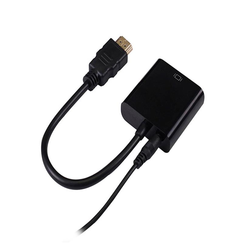 1080P HDMI bis VGA 15cm Kabel mit 3,5mm Audio White/Black Color