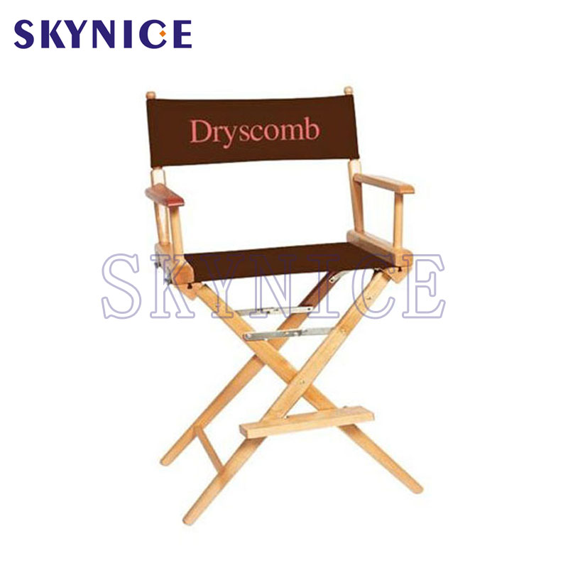 Natural Frame Custom Wooden Folding Director Chair mit LOGO