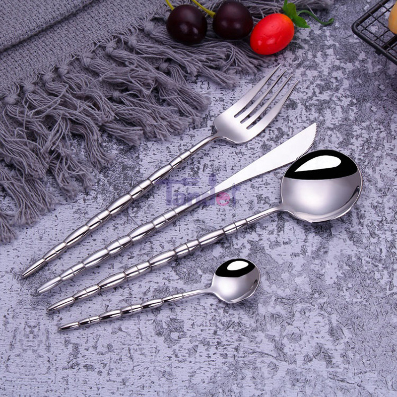 Tander-neue europäische Edelstahl Heimartikel Flachware Metall inox Besteck Set