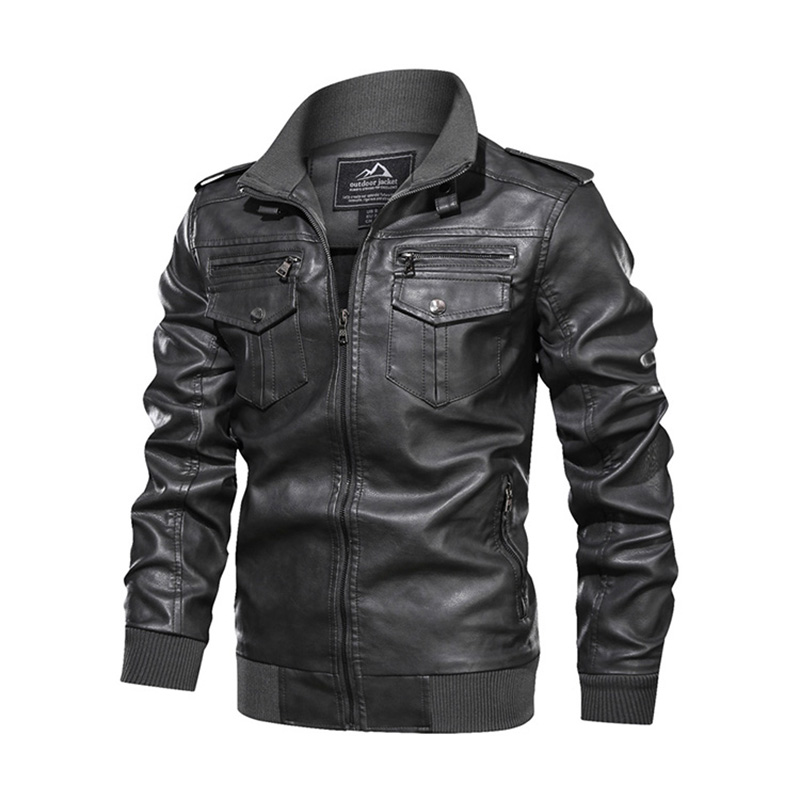 Ledermantel Fashion Pilot Fleece Thick Leather Bomber Jacket Großhandel Warmer Winter