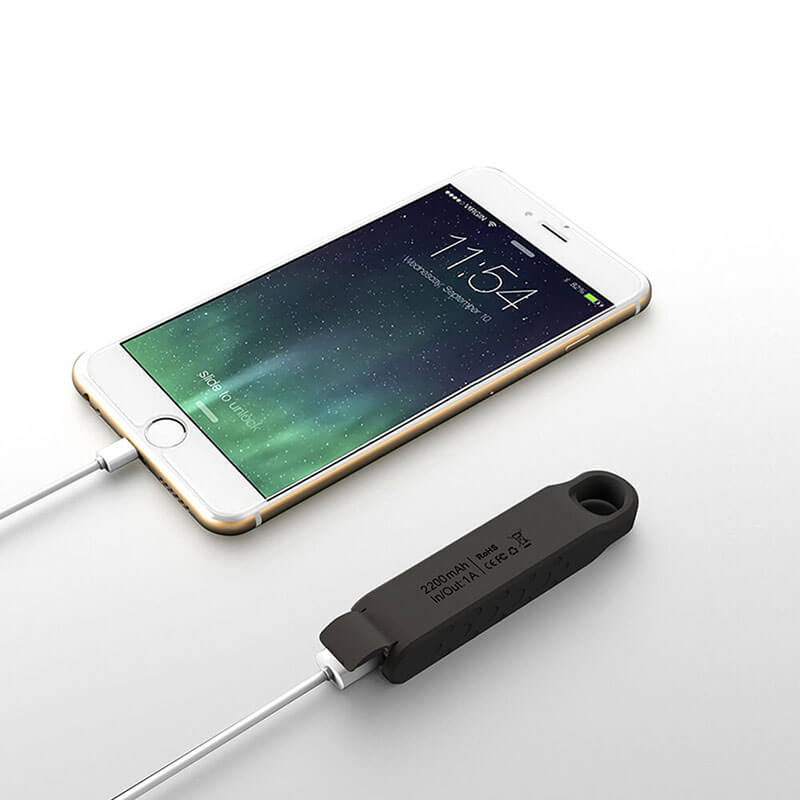 Ultra Compact Waterproof Power Bank Mobile Charger mit Key Chain