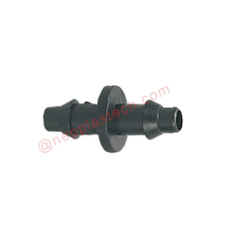 Gartenbewässerungssystem Doppelbarbe gerade Steckverbinder 4*7mm Schlauchbarbe T-Steckverbinder für Blumentopf-tropfen