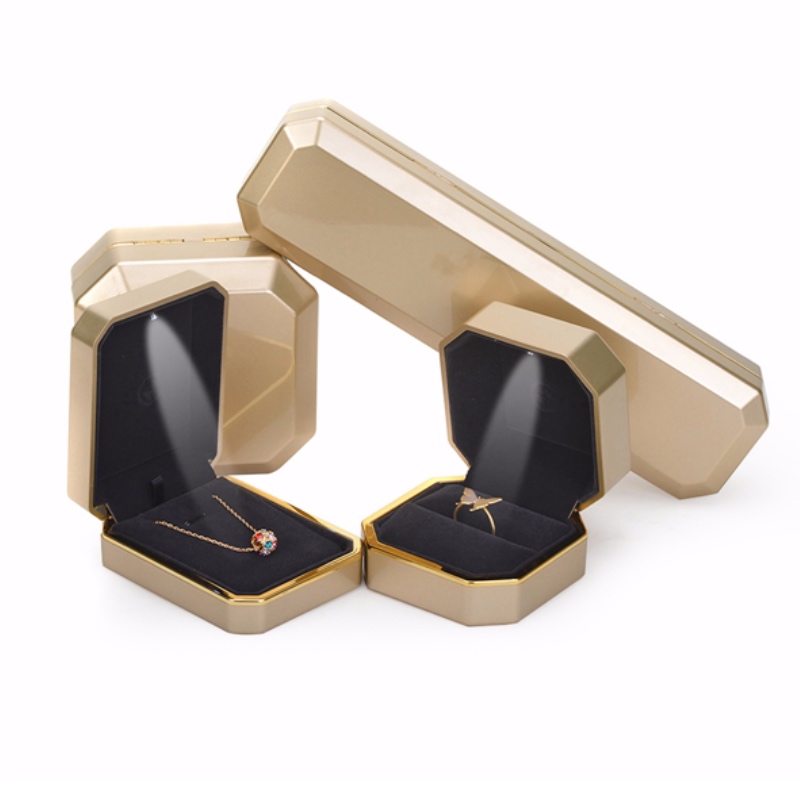 FL-PA0006 Kunststoff-Schmuckschatulle mit LED-Leuchten