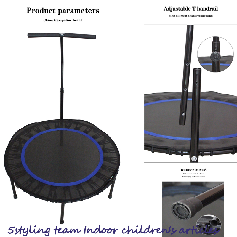 Tianxin Trampolin Erwachsenen Kinder Heim Fitness Trampolin Innen- und Außentrampolin elastisches Seil mit Handlauf Trampolin