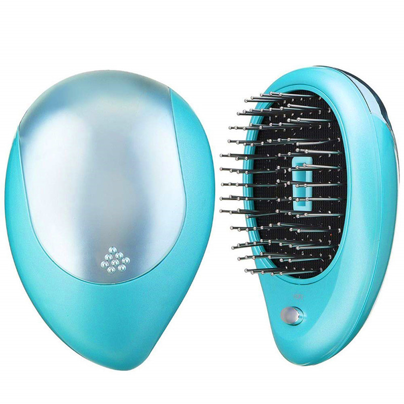 Tragbare elektrische ionische Haarbürste Mini antistatische Haarmassage Kamm Magic Beauty Brush Kamm Home Travel Haarstyling-Tool
