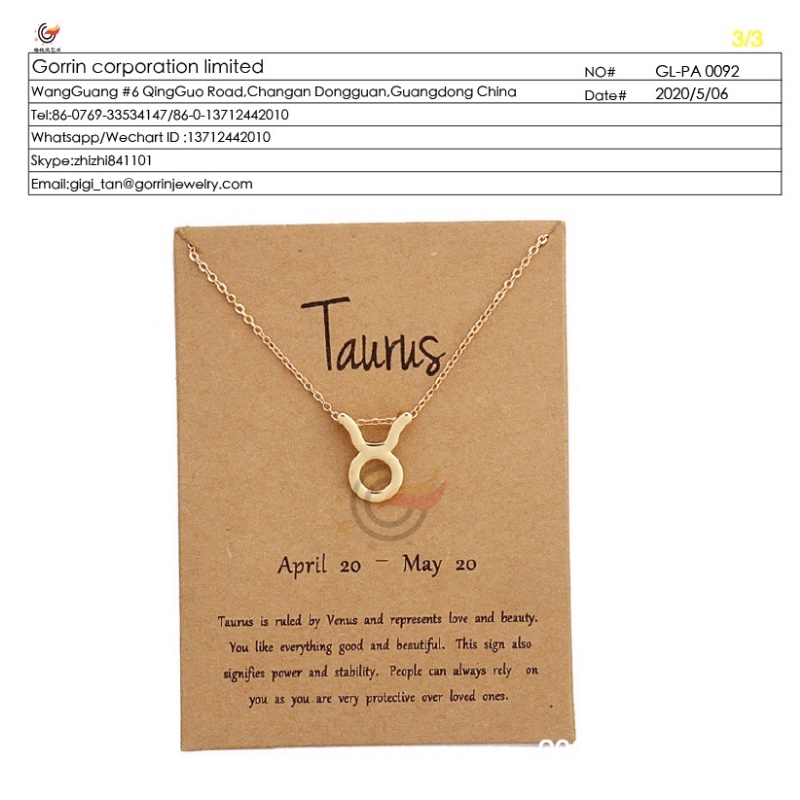 Gl-PA0092 Halskette Karte