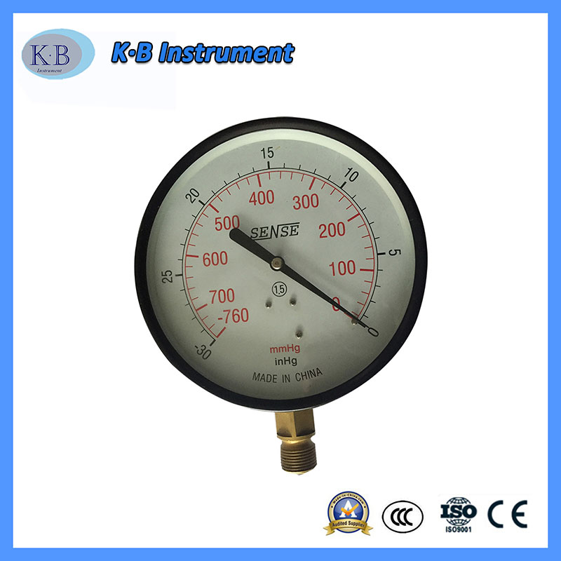 Bewegung mit schwarzem Gehäuse und Innenhydraulische Anzeige Dry Type Commercial Pressure Gauge für Pumpenteile