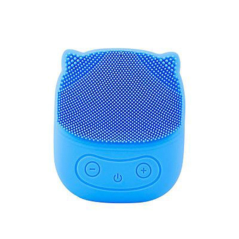 Wasserdichte tragbare Gesichtsreinigungsbürste Silikon Sonic Vibration Mini-Reiniger Tiefenporenreinigung Hautmassage Gesichtsbürste