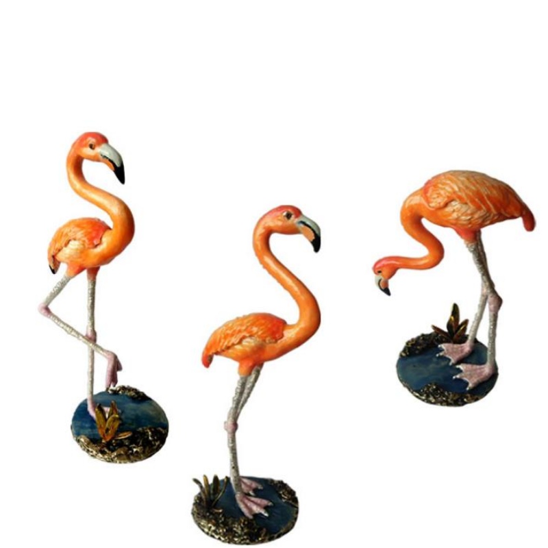 Flamingo kreative Nordic Emaille Farbe High-End Kollektion Schmuck Box Metall Schaukeltisch Harz Handwerk