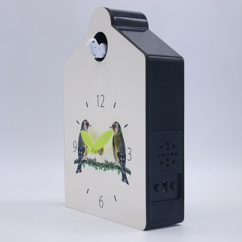 weiße Kuckuckswand Holzuhr