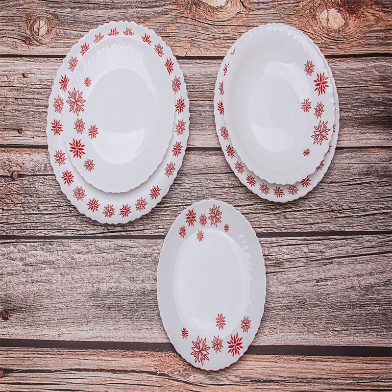 19L & Dinner Set Heat Resistant Opal Glasswere