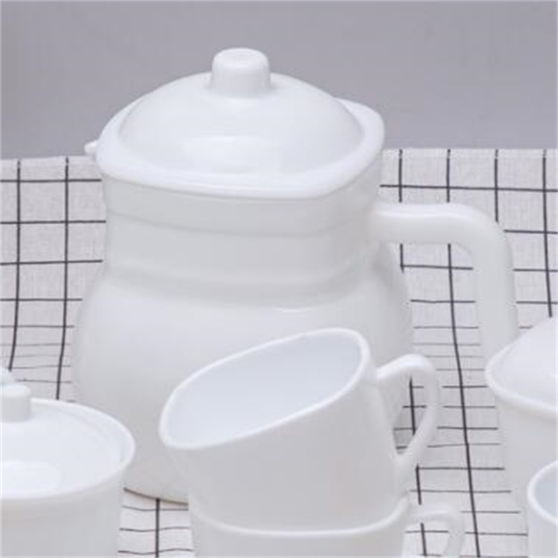 Gläser aus opal Glas Set zum Abendessen - SQUARE COFFEE SET