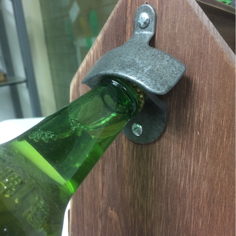 6er Pack Holzbierflasche Caddy mit Öffner