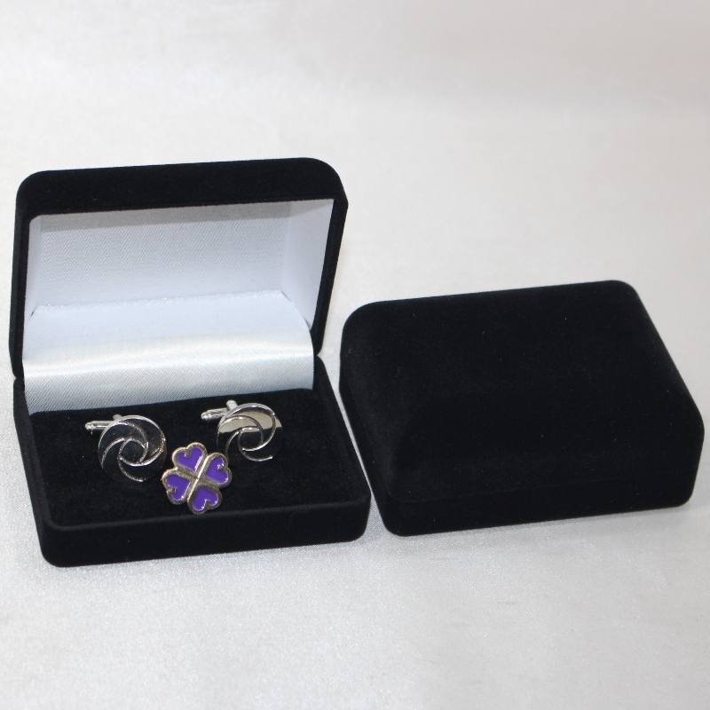 Item D-45 Rundform Velvet Box für Manschettenknöpfe, Halsclip oder Medaillen, Münzen & Abzeichen, mm.84*64*36, Gewichte ca. 48g